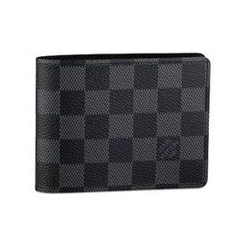 louis vuitton black check wallet